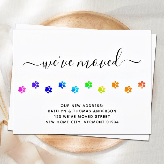 Kleurrijke wandelboten persoonlijke bewegende aankondigingskaart