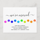 Kleurrijke wandelboten persoonlijke bewegende aankondigingskaart (Voorkant)