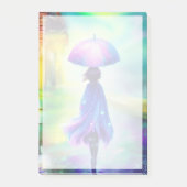 Kleurrijke wandeling in de regen post-it® notes (Voorkant)