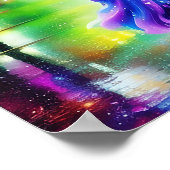 Kleurrijke wandeling in de regen poster (Hoek)