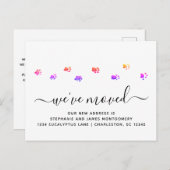 Kleurrijke wandelverf drukt Moderne het Bewegende Aankondigingskaart (Voorkant / Achterkant)