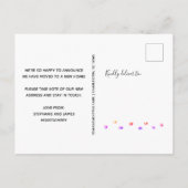 Kleurrijke wandelverf drukt Moderne het Bewegende Aankondigingskaart (Achterkant)