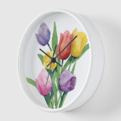 Kleurrijke wandklok van Tulps (Hoek)