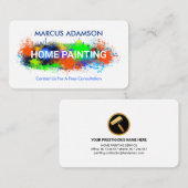 Kleurrijke wandverfplaat voor peling visitekaartje (Voorkant / Achterkant)