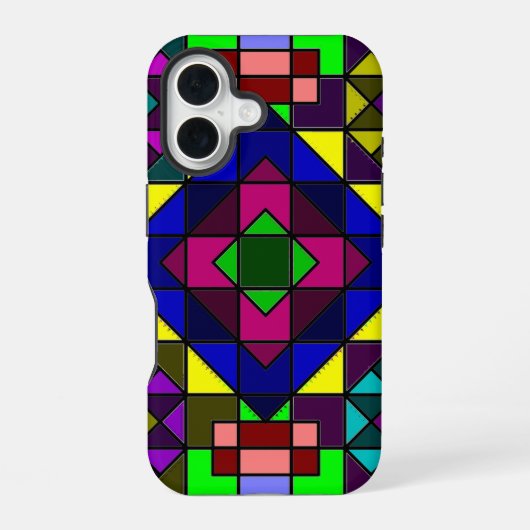 Kleurrijke Wanorde iPhone 16 Hoesje (Achterkant)