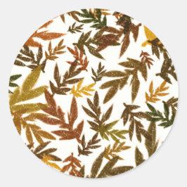 Kleurrijke Wanzinnige Herfst Bladeren Herfstfeest  Ronde Sticker