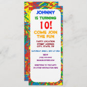 Kleurrijke warboel explosie multi kleur spat regen kaart (Voorkant / Achterkant)