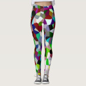 Kleurrijke warboel leggings (Voorkant)