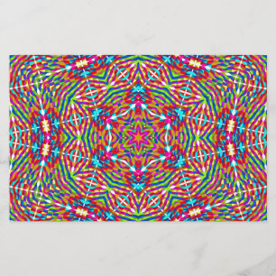 Kleurrijke warboel Mandala Briefpapier
