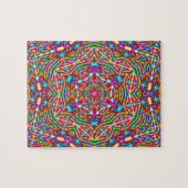 Kleurrijke warboel Mandala Legpuzzel (Horizontaal)