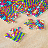 Kleurrijke warboel Mandala Legpuzzel (Zijkant)