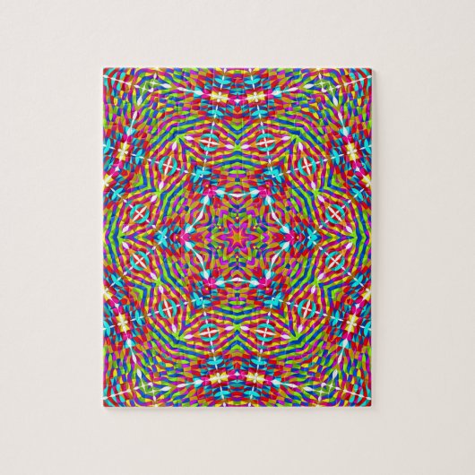 Kleurrijke warboel Mandala Legpuzzel (Verticaal)