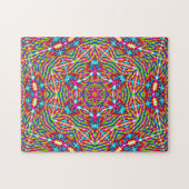 Kleurrijke warboel Mandala Legpuzzel (Horizontaal)