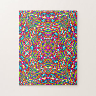 Kleurrijke warboel Mandala Legpuzzel