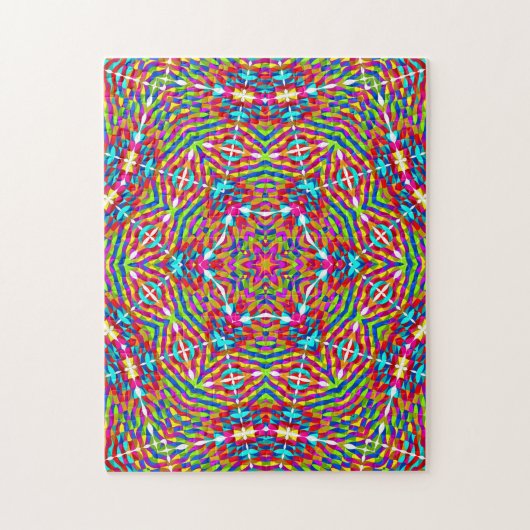 Kleurrijke warboel Mandala Legpuzzel (Verticaal)
