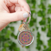 Kleurrijke warboel Mandala Sleutelhanger (Hand)