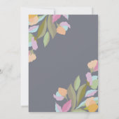 Kleurrijke Warme Bloemen Elegantie Boho Bruiloft Kaart (Achterkant)