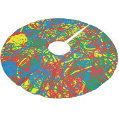 Kleurrijke warme kerstklep rond de regenboog kerstboom rok (Gekanteld)