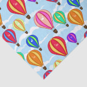 Kleurrijke warme luchtballonnen in de lucht tissuepapier (Detail)