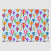 Kleurrijke warme luchtballonnen in de lucht tissuepapier (Voorkant)