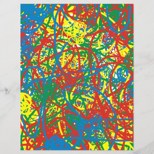 Kleurrijke warme puinhoop blaast de regenboog met  flyer (Achterkant)