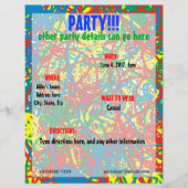 Kleurrijke warme puinhoop blaast de regenboog met  flyer (Voorkant)