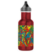 Kleurrijke warme puinhoop blaast de regenboog met  waterfles  (Rechts)