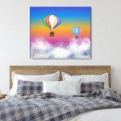 Kleurrijke warmluchtballonnen Kleurrijke lucht ill Canvas Afdruk (Insitu (Slaapkamer))