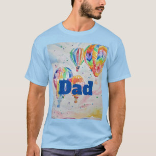 Kleurrijke warmluchtballonnen Waterverf schilderen T-shirt