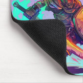 Kleurrijke Warrior Gamer Muismat (Hoek)