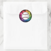 Kleurrijke wasbal; honkbal ronde sticker (Tas)