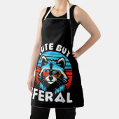 Kleurrijke wasbeer met zonnebril schort (Insitu)