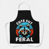 Kleurrijke wasbeer met zonnebril schort (Voorkant)