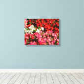 Kleurrijke wasbegonia's canvas afdruk (Insitu (Houten vloer))