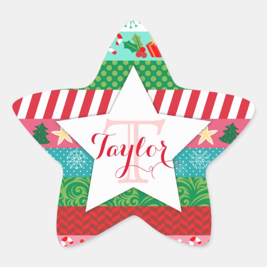 Kleurrijke Washi Tape Custom Star Stickers (Voorkant)