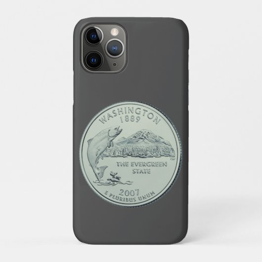 Kleurrijke Washington State Quarter Ontwerp  Case-Mate iPhone Case (Achterkant)