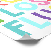 Kleurrijke waspenseel Floss Flush Kinder badkamer Poster (Hoek)