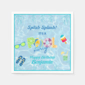 Kleurrijke Water Boys Zwembad Party Servetten (Voorkant)