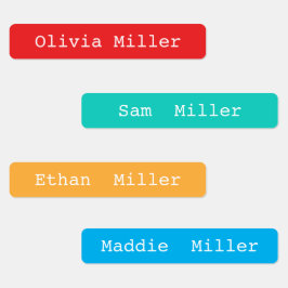 Kleurrijke waterdichte keurmerken voor schooldag labels