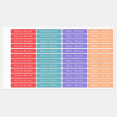 Kleurrijke waterdichte naamlabels schoolkinderopva labels (Vel)