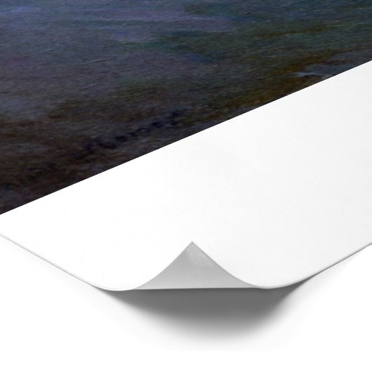 Kleurrijke watergalgen in vijver van Claude Monet Poster (Hoek)