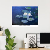 Kleurrijke watergalgen in vijver van Claude Monet Poster (Thuiskantoor)