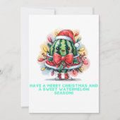 Kleurrijke watermeloen kerstboom feestdagenkaart (Voorkant)
