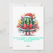 Kleurrijke watermeloen kerstboom feestdagenkaart (Achterkant)