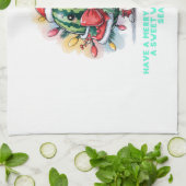 Kleurrijke watermeloen kerstboom theedoek (Gevouwen)