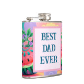 Kleurrijke watermeloen met beste vader ooit heupfles (Rechts)