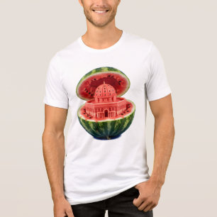 Kleurrijke watermeloen T-shirt, fruitig en zomerg Tri-Blend Shirt
