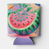 Kleurrijke watermeloen voor de zomer blikjeskoeler (Voorkant)