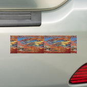 Kleurrijke waterreflectie bumpersticker (Op auto)