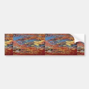 Kleurrijke waterreflectie bumpersticker
